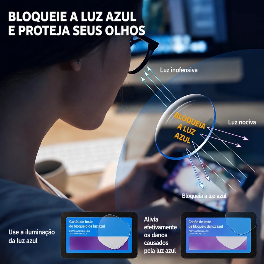 Bloqueie a luz azul e proteja seus olhos